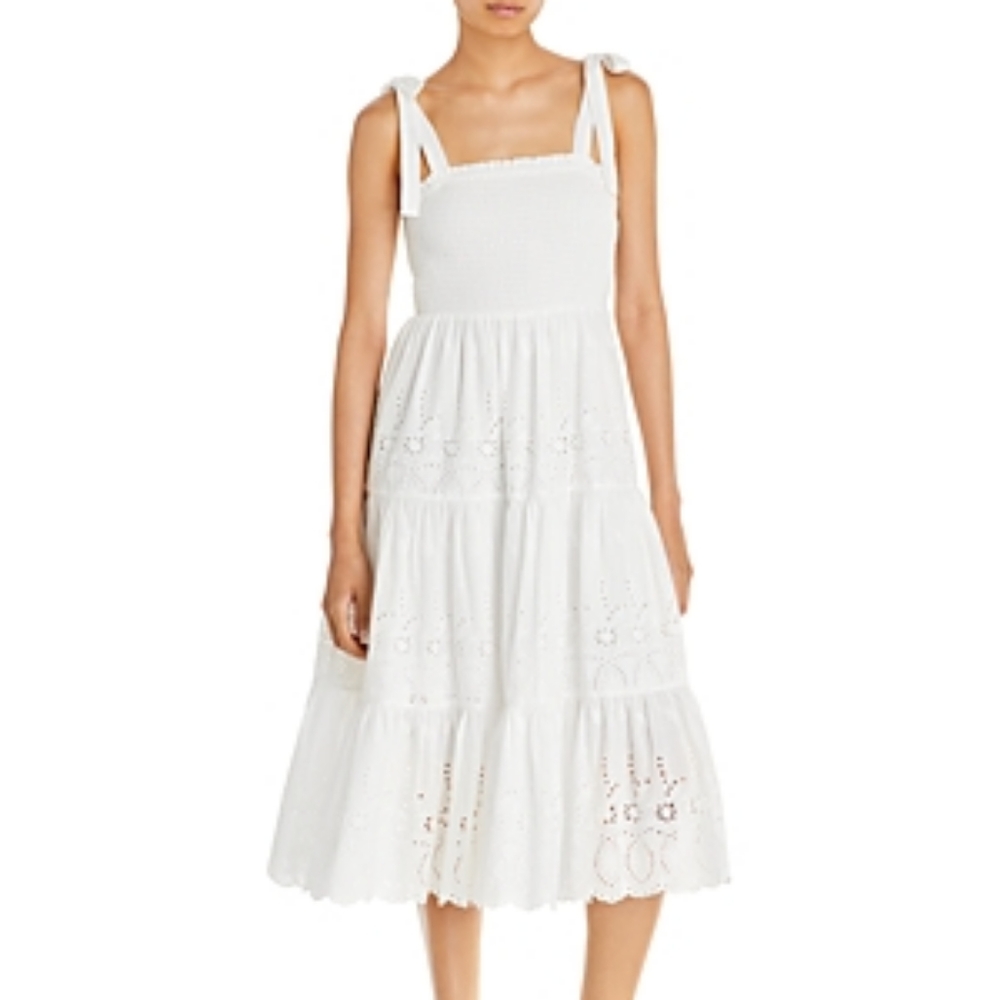 Aqua Smocked Eyelet Dress - 100% Exclusive